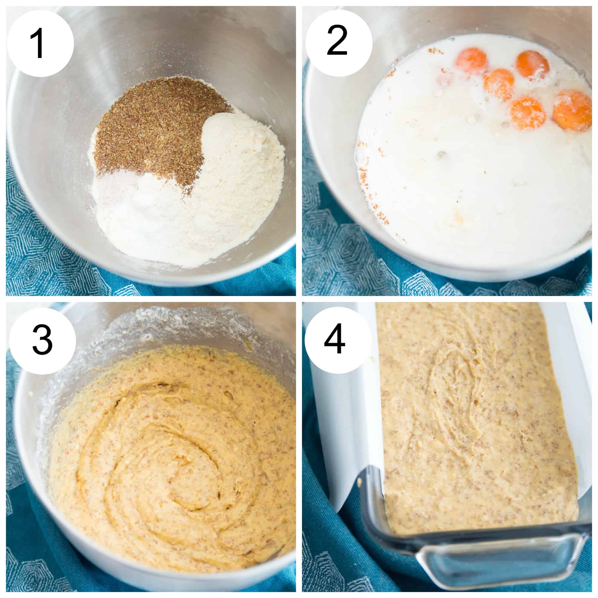 Step by step directions for making paleo bread.