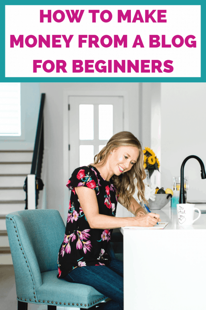 How to make money from a blog for beginners. This is how I started making six figures from blogging without a lot of traffic and without something to sell. #blogging #bloginformation #blogresources