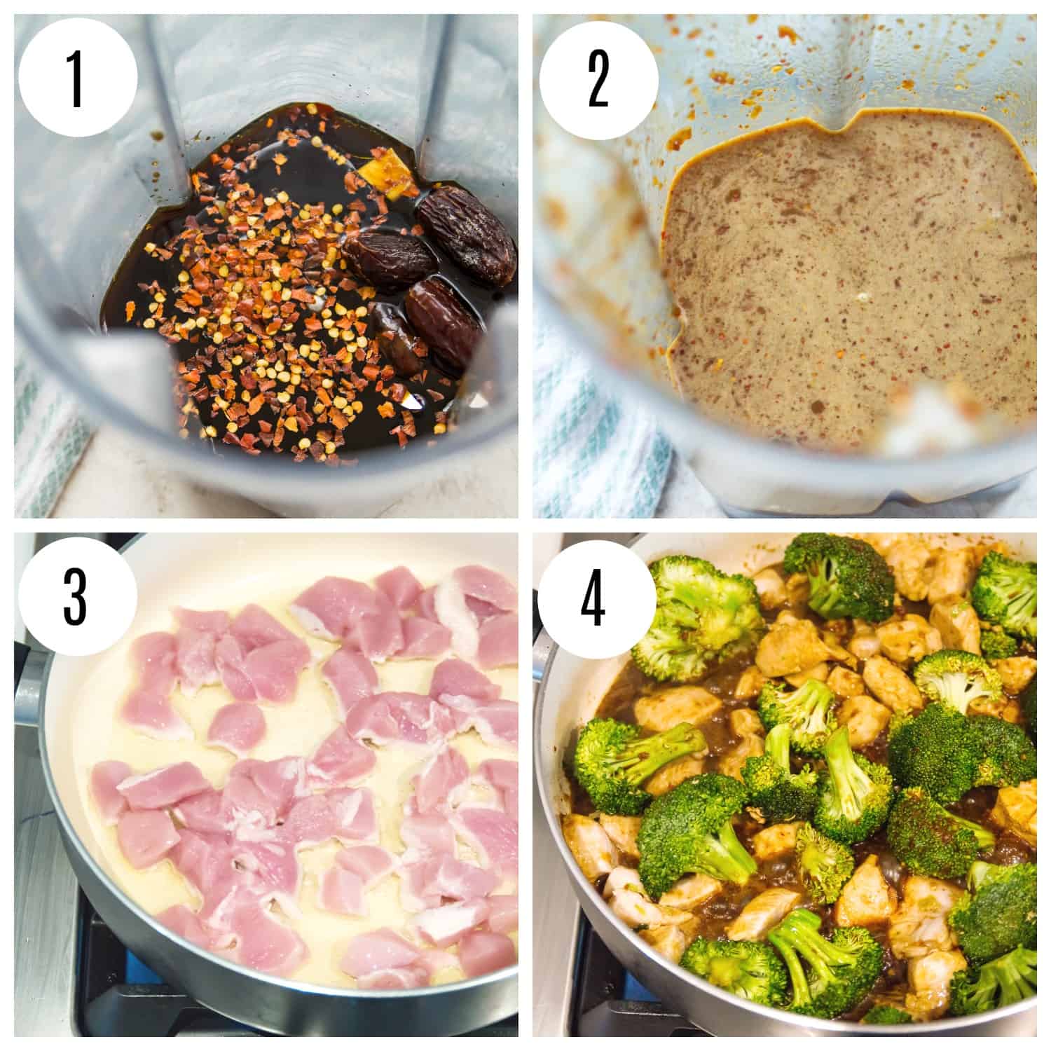 Step by step directions for making Whole30 Teriyaki chicken and broccoli. 
