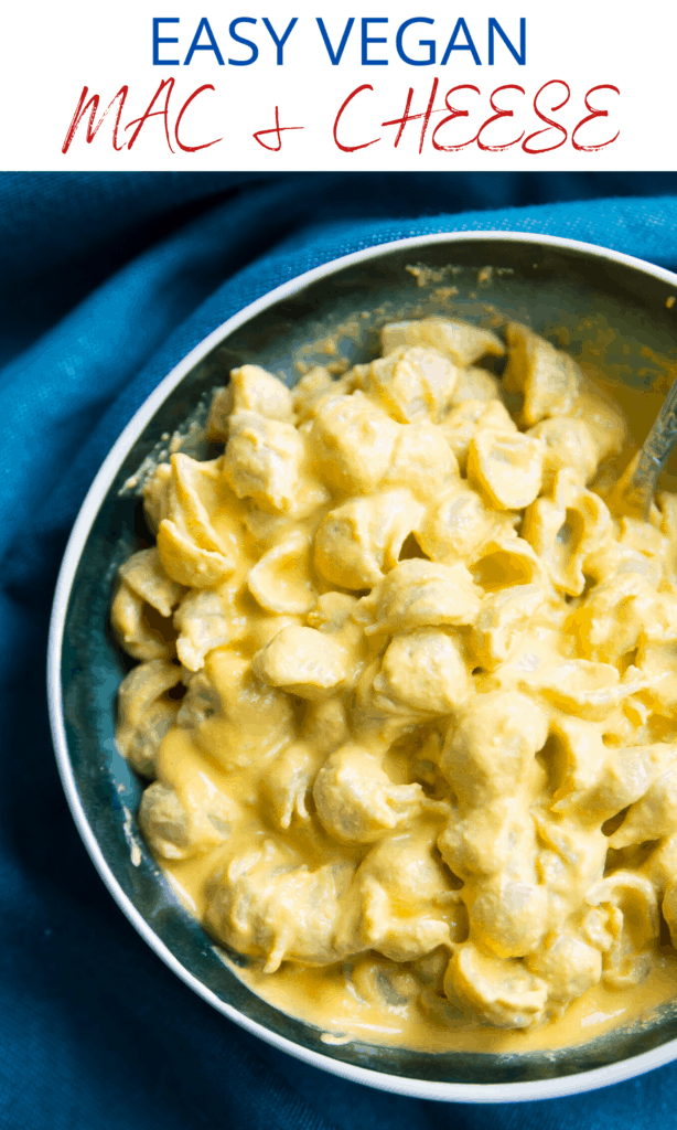 A bowl of dairy free Mac and cheese 
