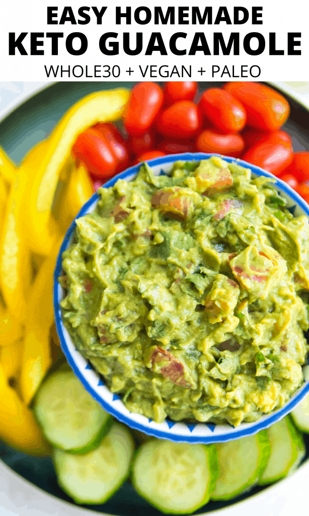 Bowl of guacamole Pinterest image 