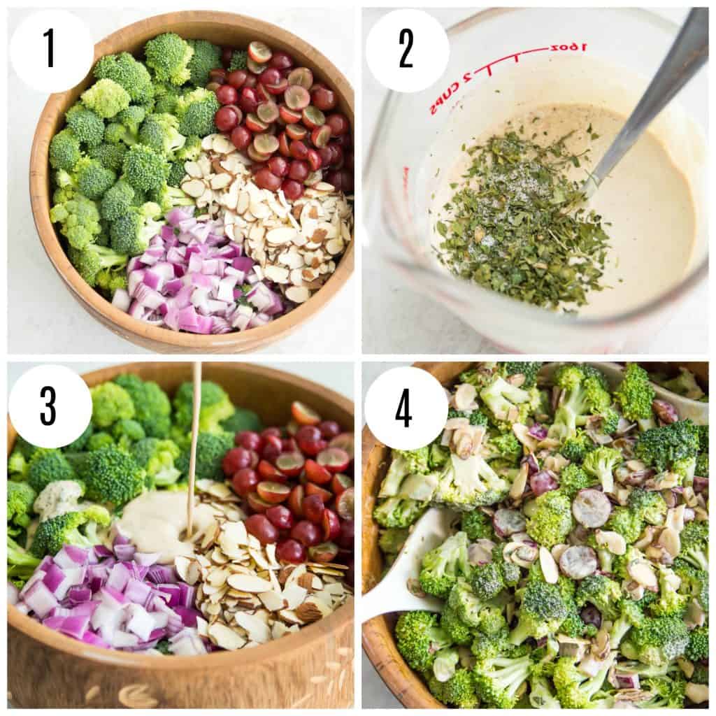 Directions for making broccoli salad