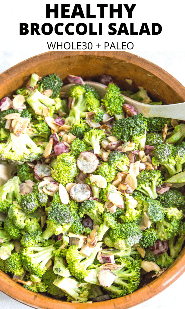 Healthy broccoli salad pinterest image