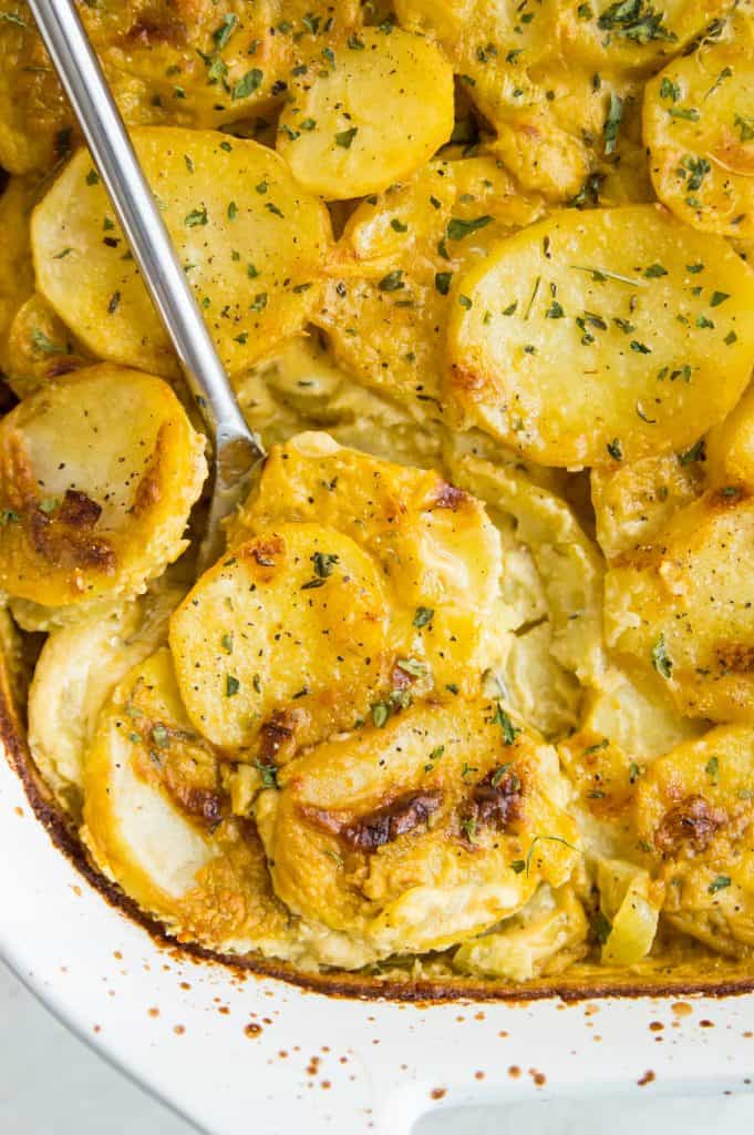 Dairy Free Scalloped Potatoes (vegan, gluten free, Whole30