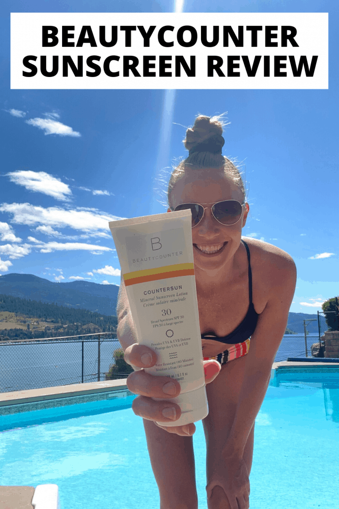 Beautycounter sunscreen review Pinterest image