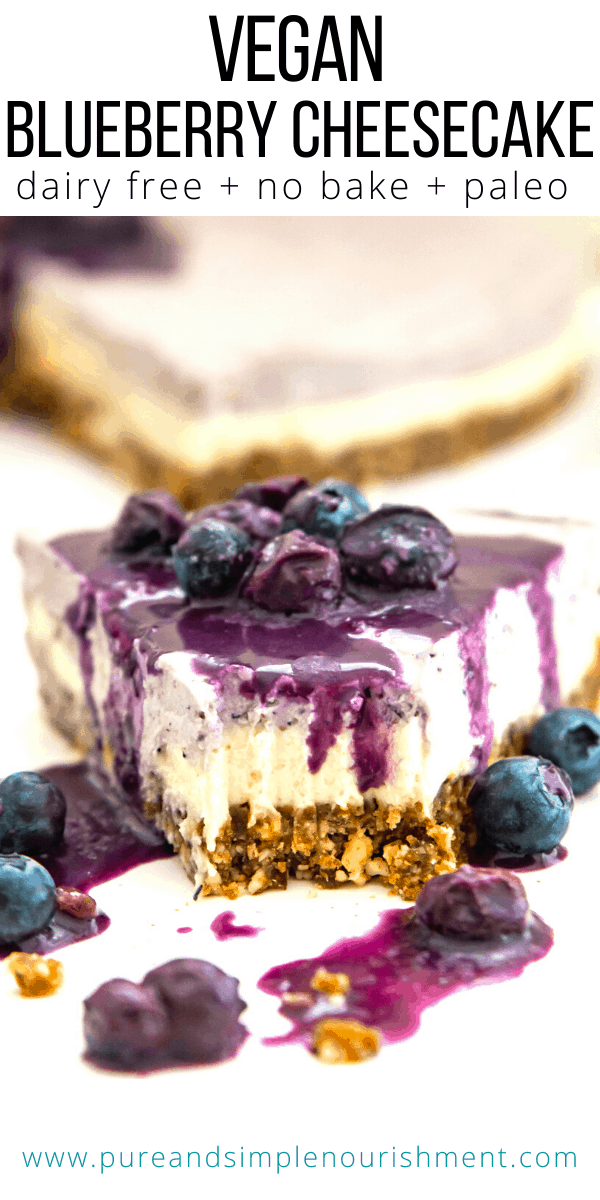 Vegan Blueberry Cheesecake - Pure and Simple Nourishment