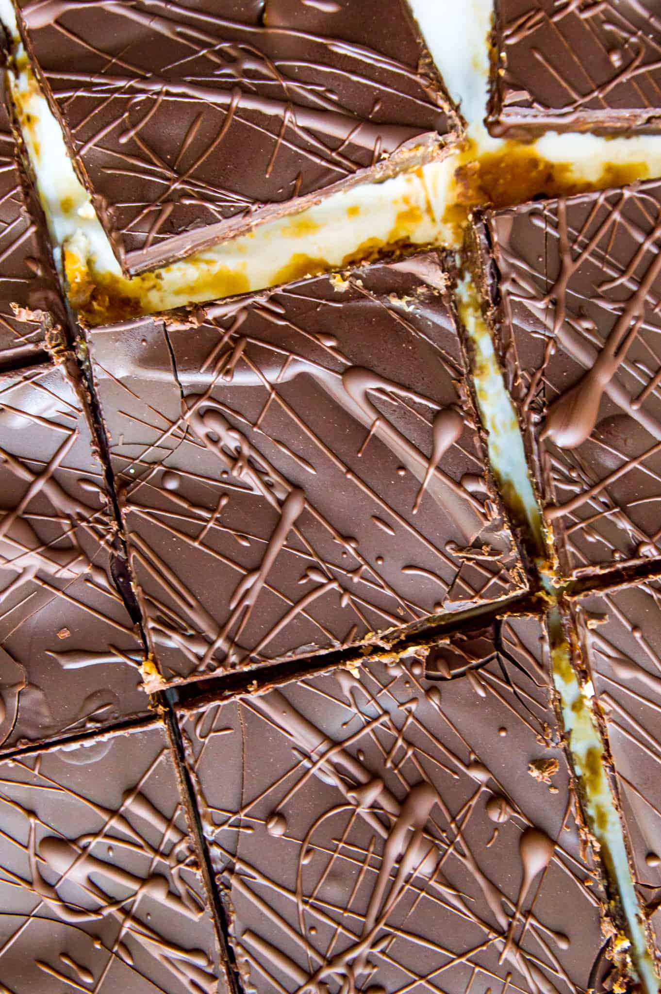 Pretzel Christmas Crack Pretzel Christmas crack cut into square pieces.
