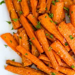 resized image of air fryer carrots