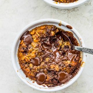 Resized image of baked oats for one