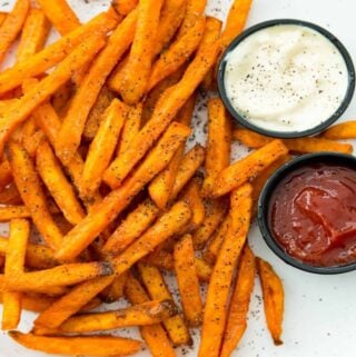 resized image of air fryer sweet potato fries