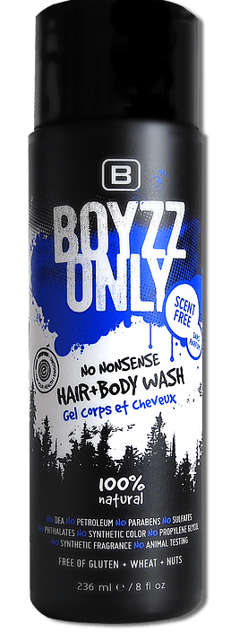 A bottle of Boyzz Only body wash.