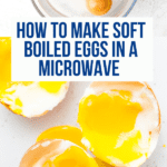 soft boiled eggs in microwave Pinterest image