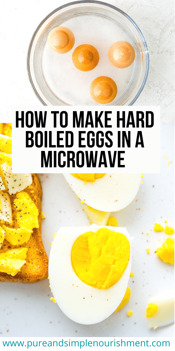 hard boiled eggs cooked in a microwave