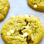matcha cookies with white chocolate chips