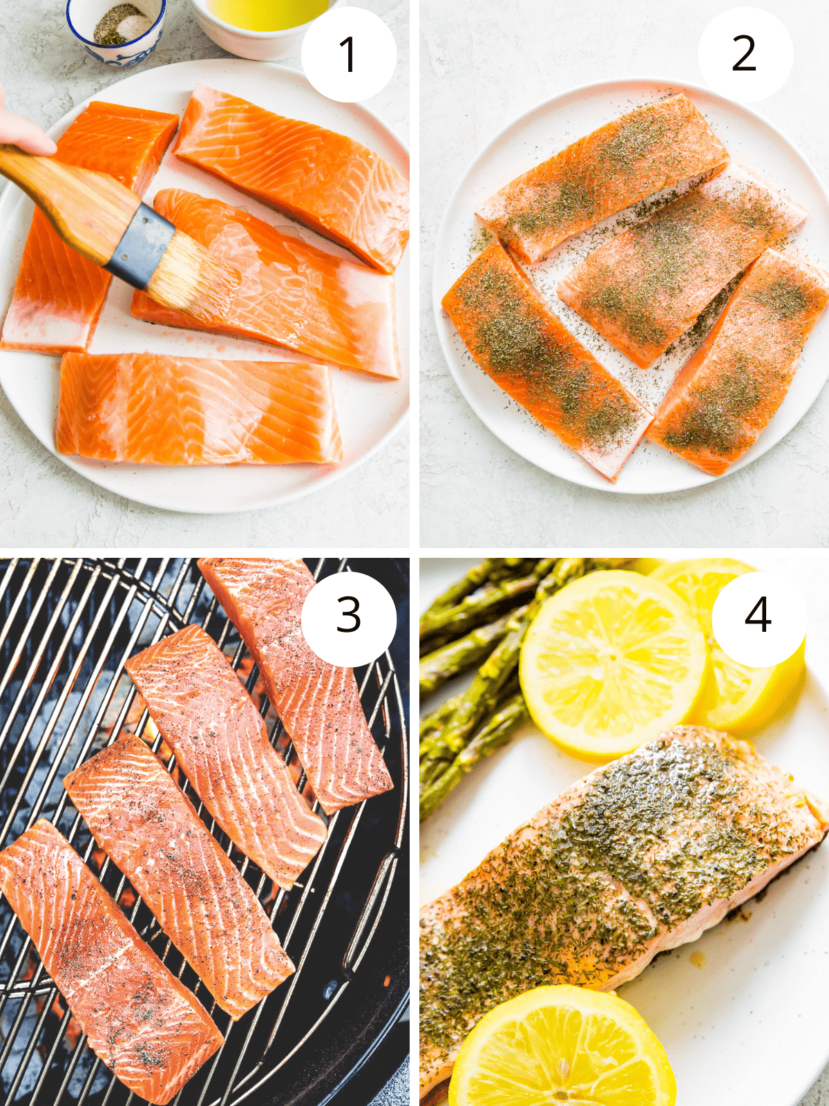 Step by step directions for making grilled Faroe Island Salmon.