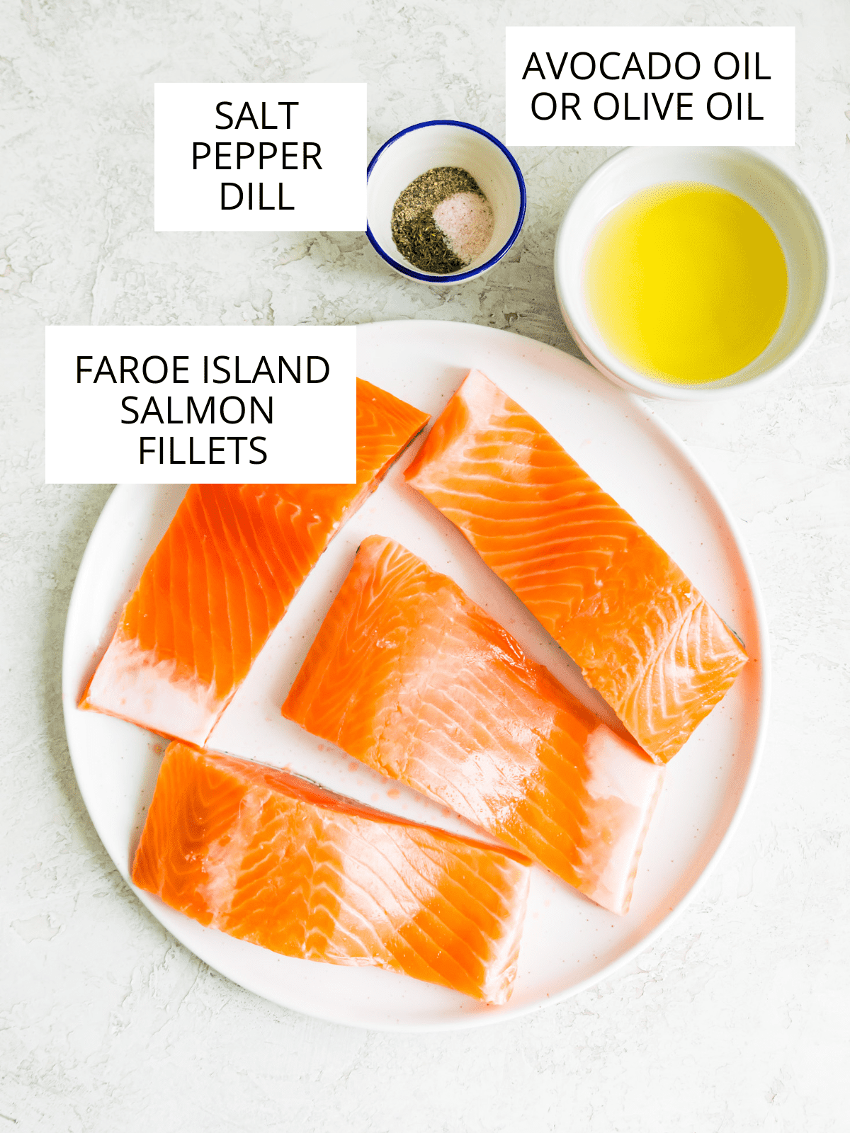 ingredients for making Faroe Island Salmon recipes