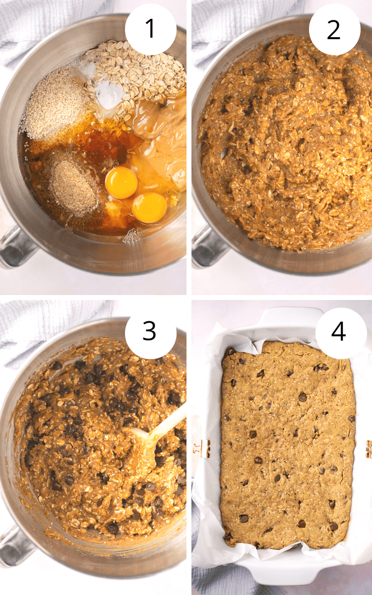 Step by step directions for making lactation bars.