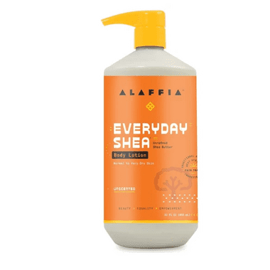 A bottle of Alaffia Everyday body lotion.