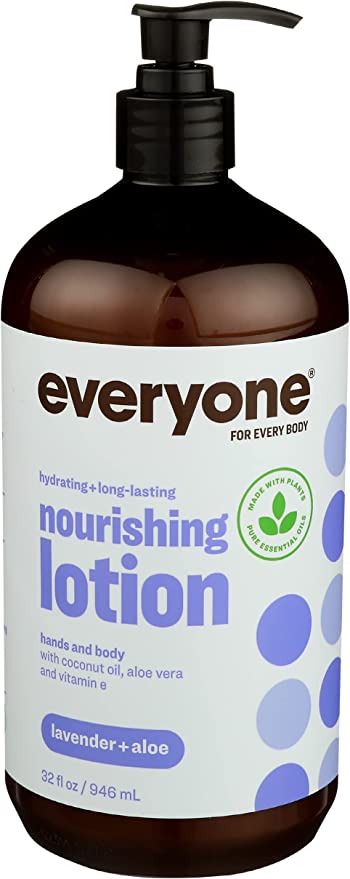 A bottle of Everyone brand body lotion.