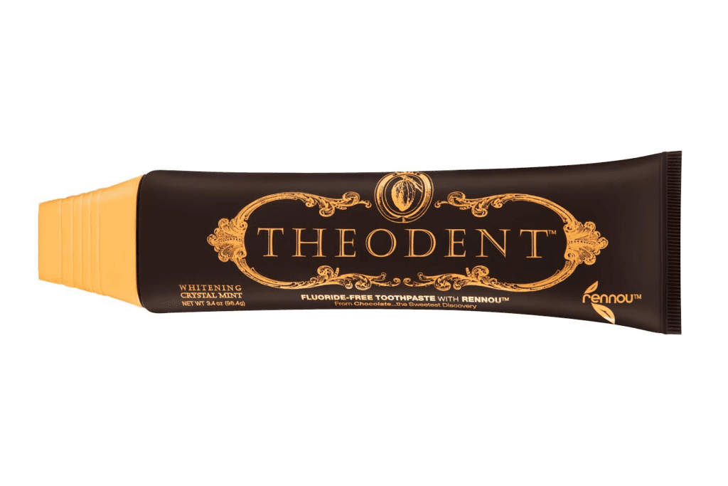 A tube of Theodent toothpaste.