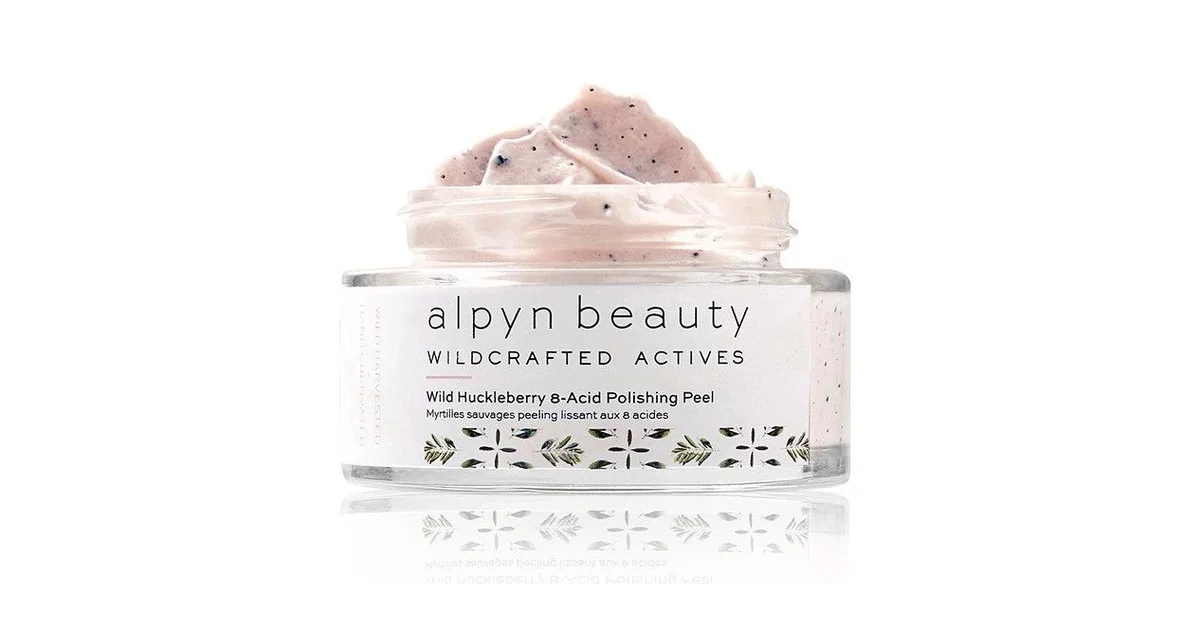 A jar of Alpyn Beauty wild huckleberry face mask. 