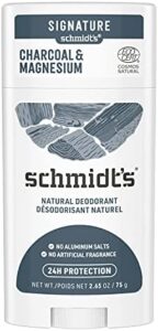 A stick of Schmidt's charcoal deodorant. 