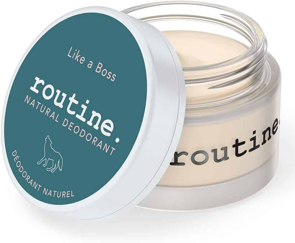 A jar of Routine deodorant.