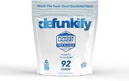 A package of Defunkify Powder Laundry Detergent.
