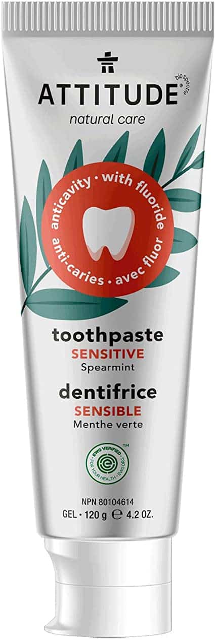 A tube of Attitude sensitive toothpaste. 