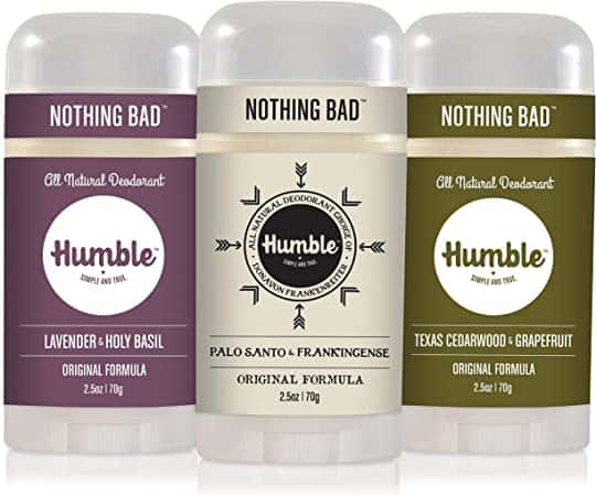 Three Humble deodorant sticks. 