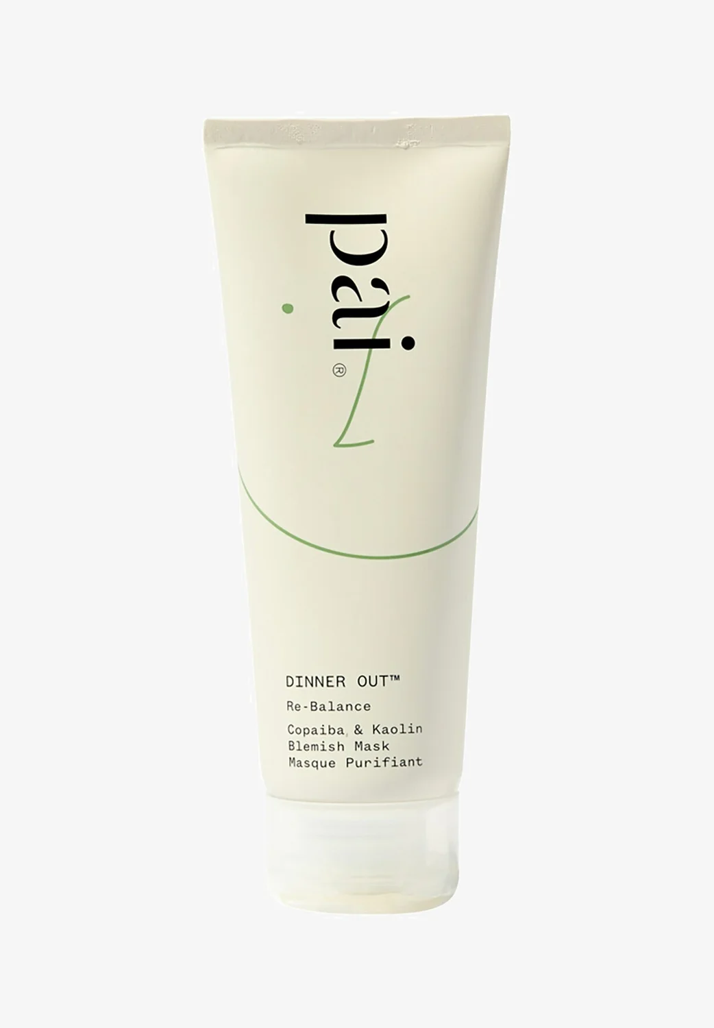 A tube of Psi Dinner Out face mask.