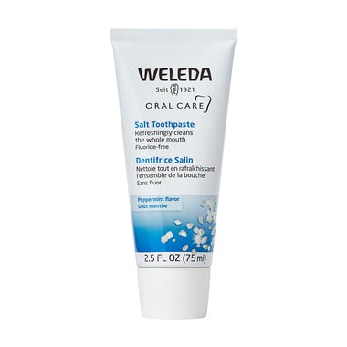 A tube of Weleda toothpaste. 