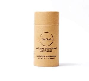 A tube of BeNat all natural deodorant.