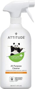 A bottle of Attitude all purpose cleaning spray.