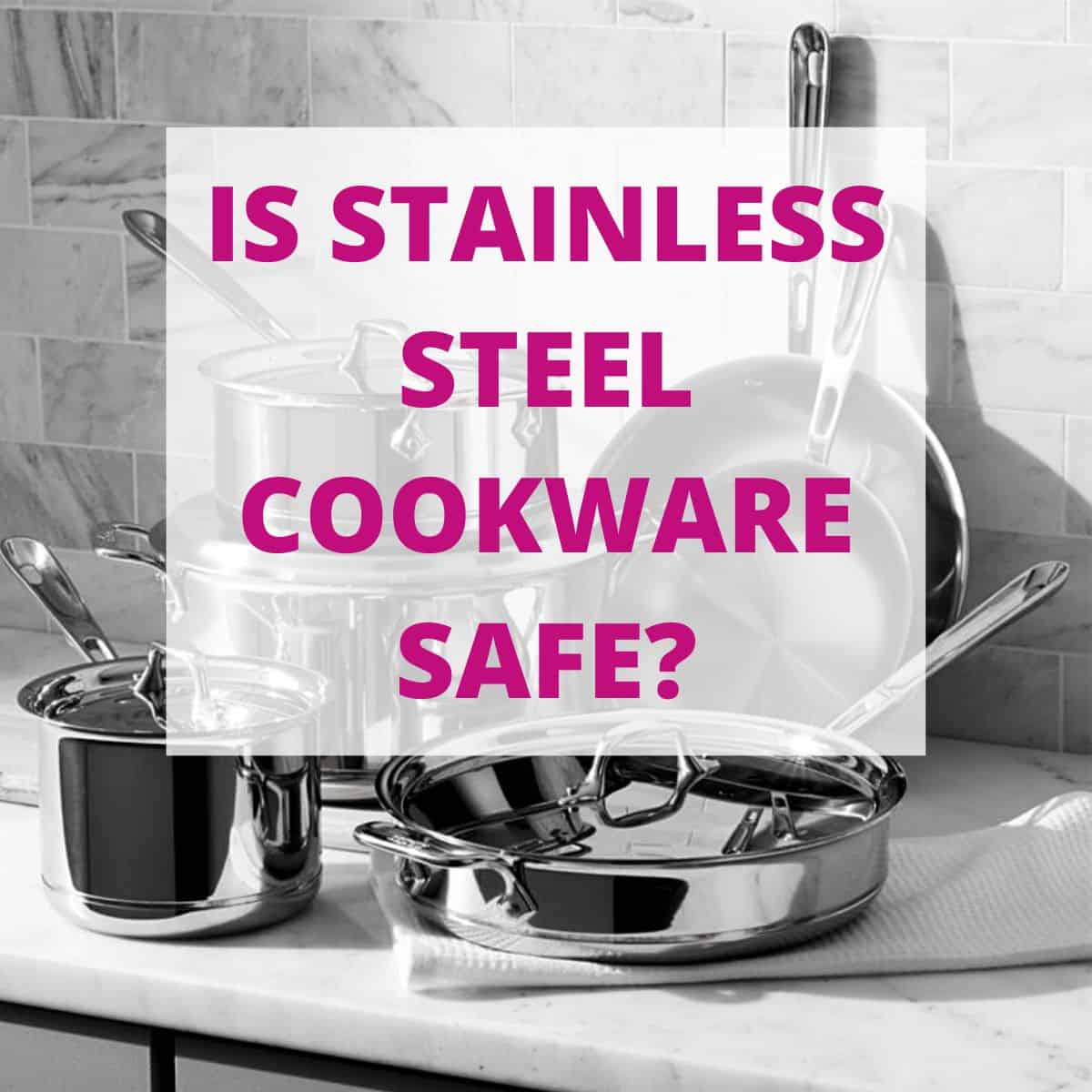 Black and white pots and pans.