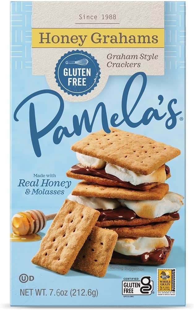 A box of Pamela's gluten free honey grahams. 
