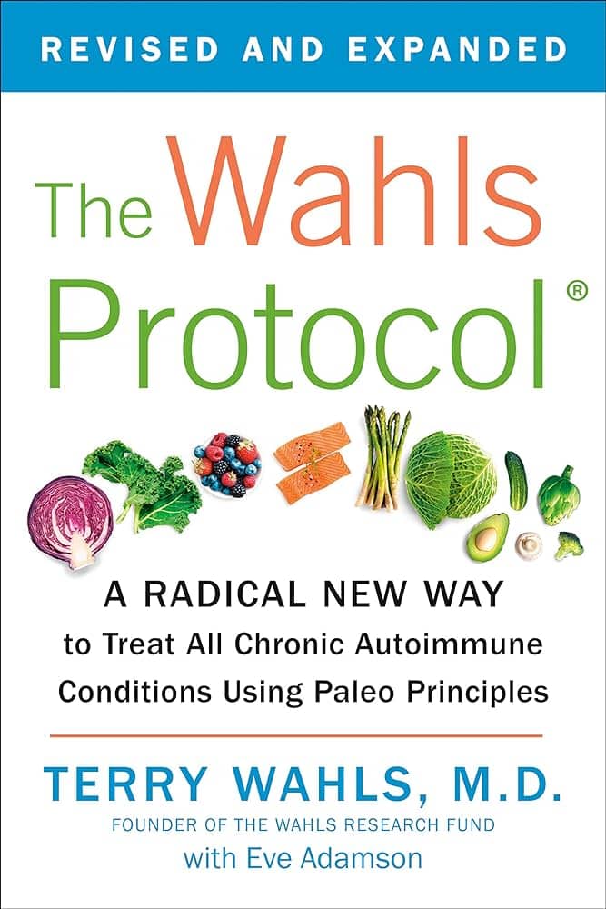 The Wahl's Protocol book cover which has different fruit, vegetables and fish on the cover. 