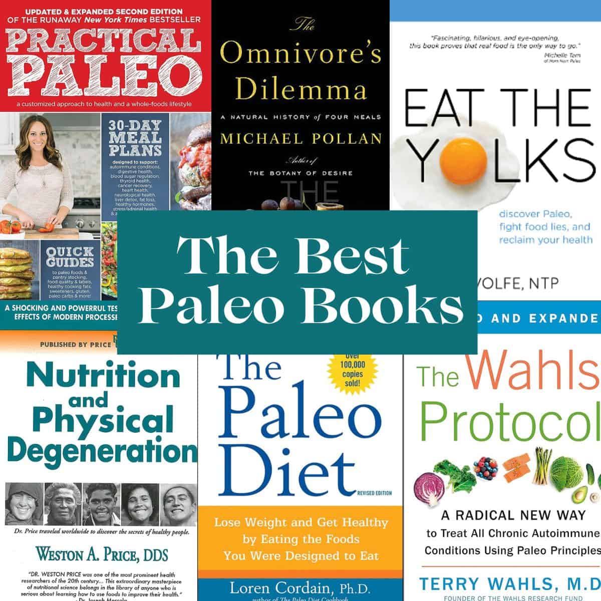 A collage of different books with the title "The Best Paleo Books" over them.