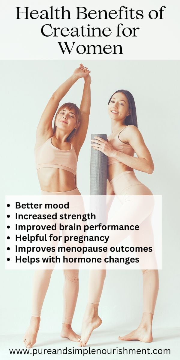 Health benefits of creatine for women pure and simple nourishment