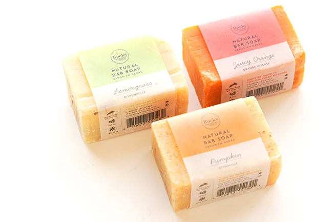Three bars of soap.